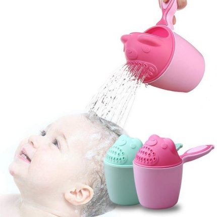 Baby Shower Bath Cup Baby Bath Rinser Wash Hair Cap Protecting Infants Eyes